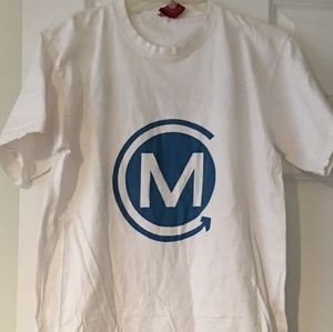 Merchant Run White Crew Tee Shirt 100% Cotton Preshrunk T-Shirt Sun XXL vintage